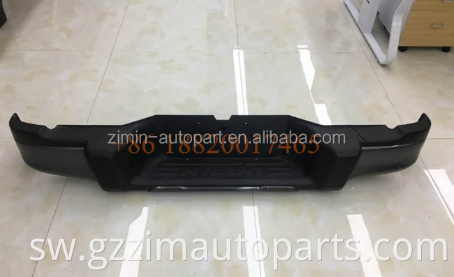 Uuzaji wa moto auto nyeusi chromed nyuma bumper kwa rocco / hilux 2018 +